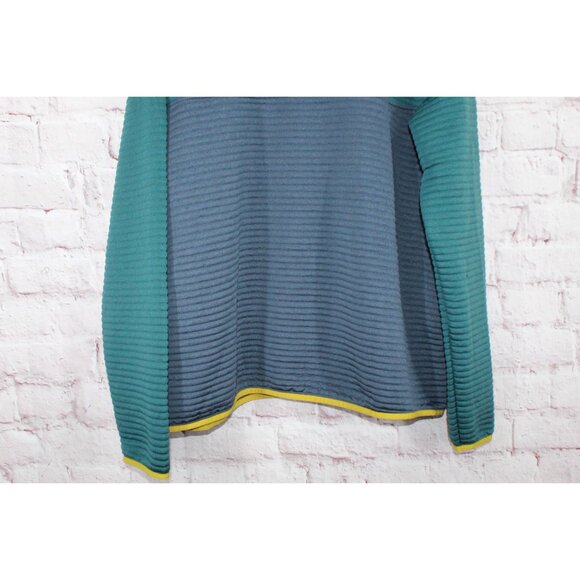LL Bean Airlight Knit Pullover Sweater Colorblock Blue Green XXL Tall - Picture 5 of 10